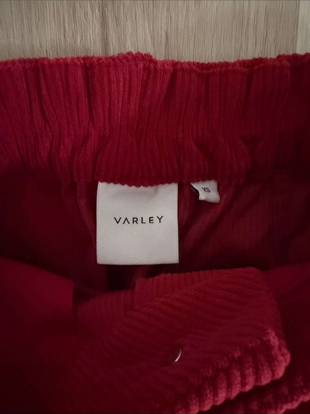 Varley Wide-Leg Corduroy Pants in Red - Picture 2 of 3